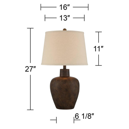 Regency Hill Glenn Southwest Urn Table Lamps Set of 2