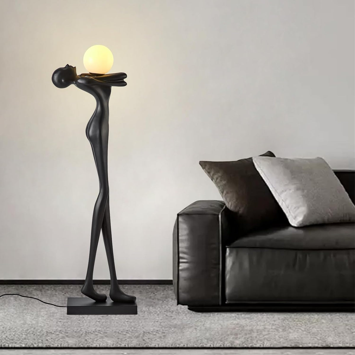 Human Shaped Floor Lamp with Sculptural Design