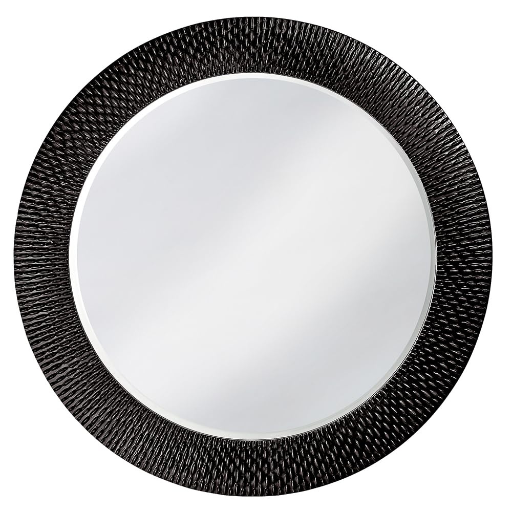 Bergman Wall Mirror – Black with Antique Copper