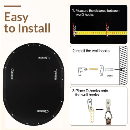Oval Bathroom Mirror – Modern Wall-Mounted Design
