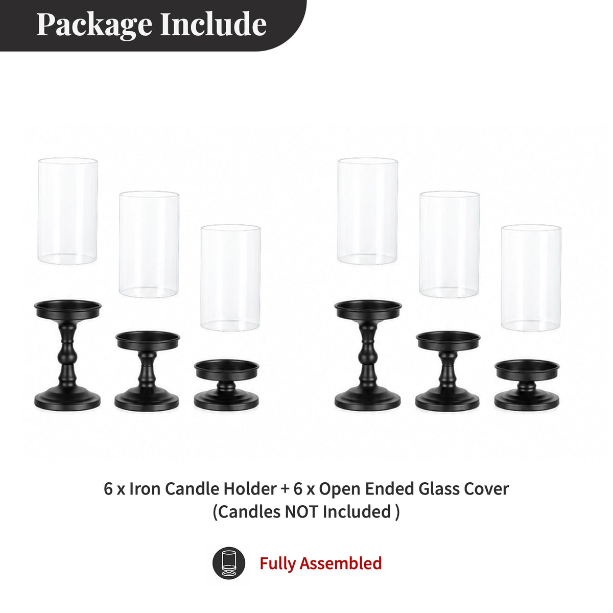 Hurricane Pillar Candle Holder – Centerpiece Stand