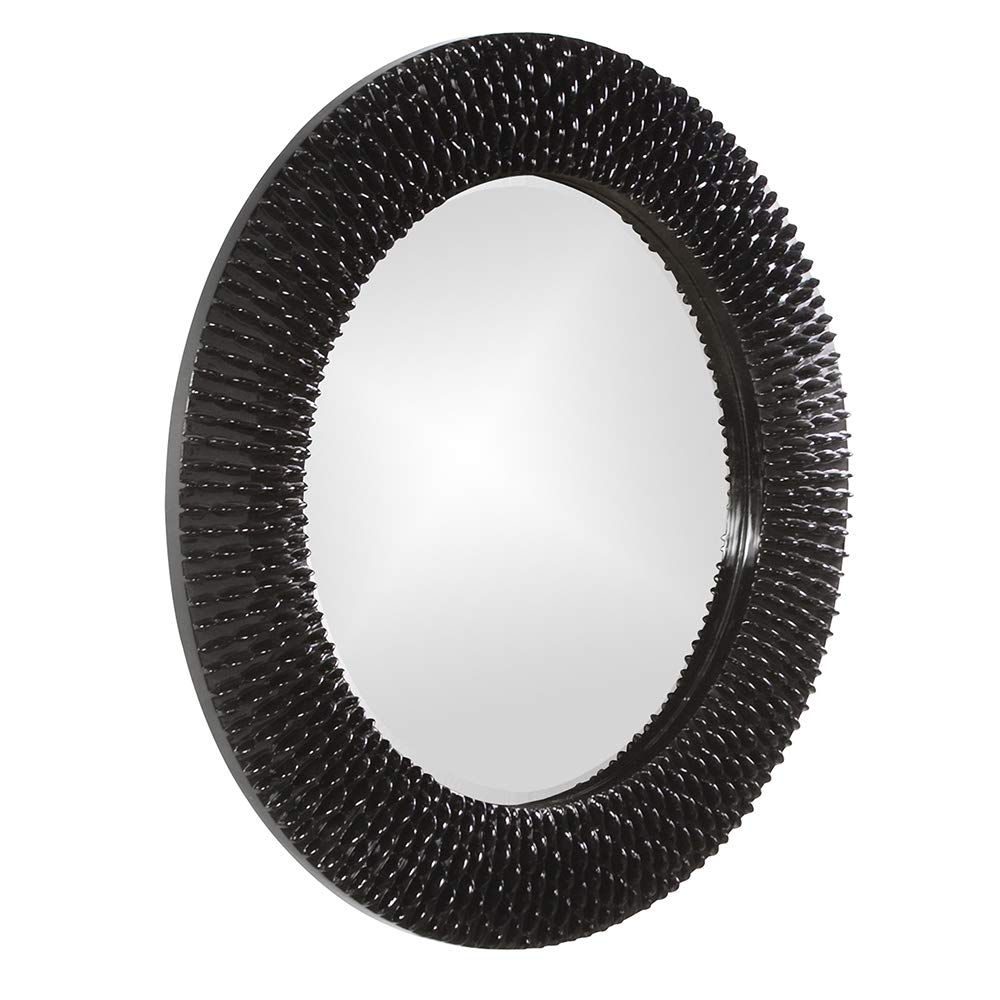 Bergman Wall Mirror – Black with Antique Copper