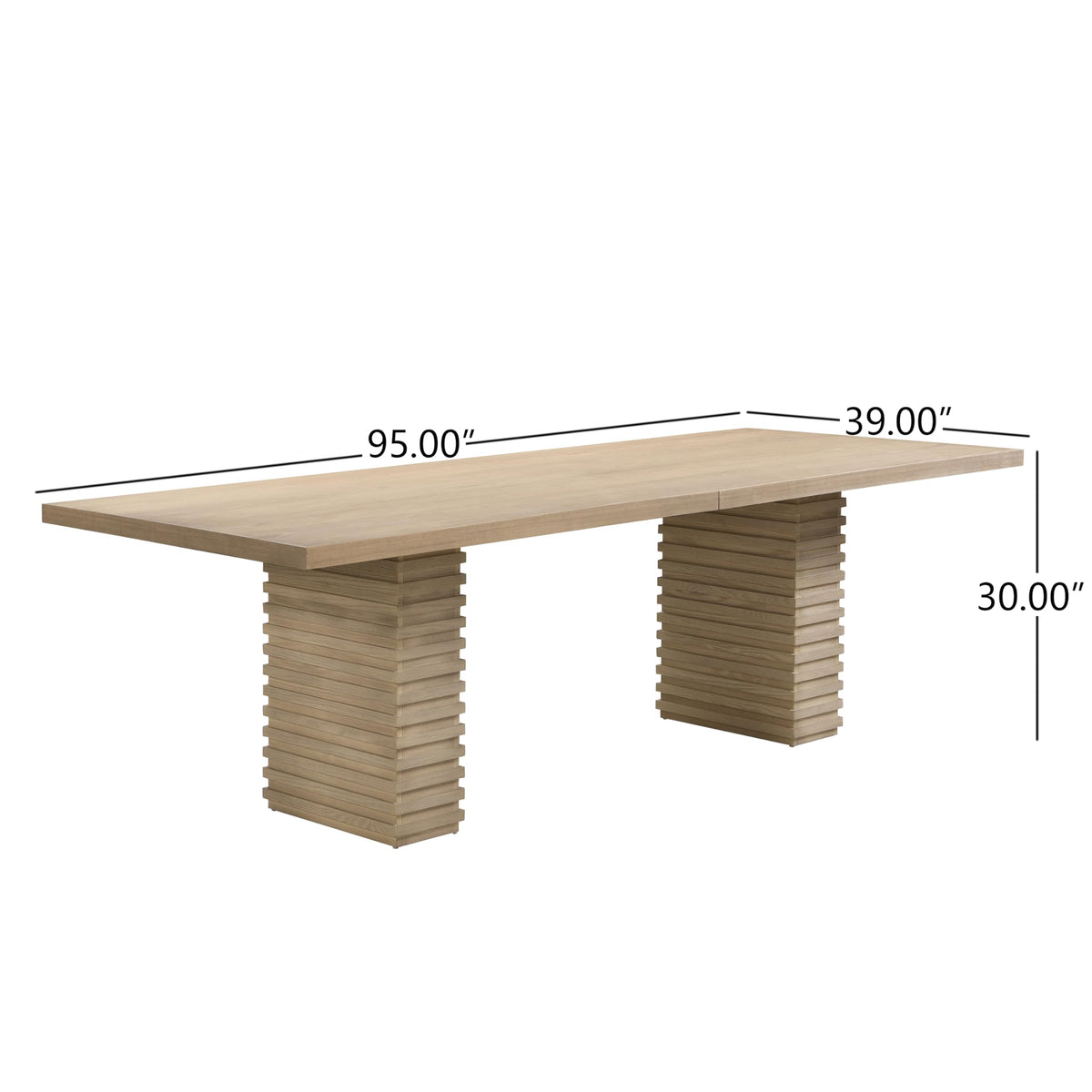 Modern Wood Dining Table Set for 8