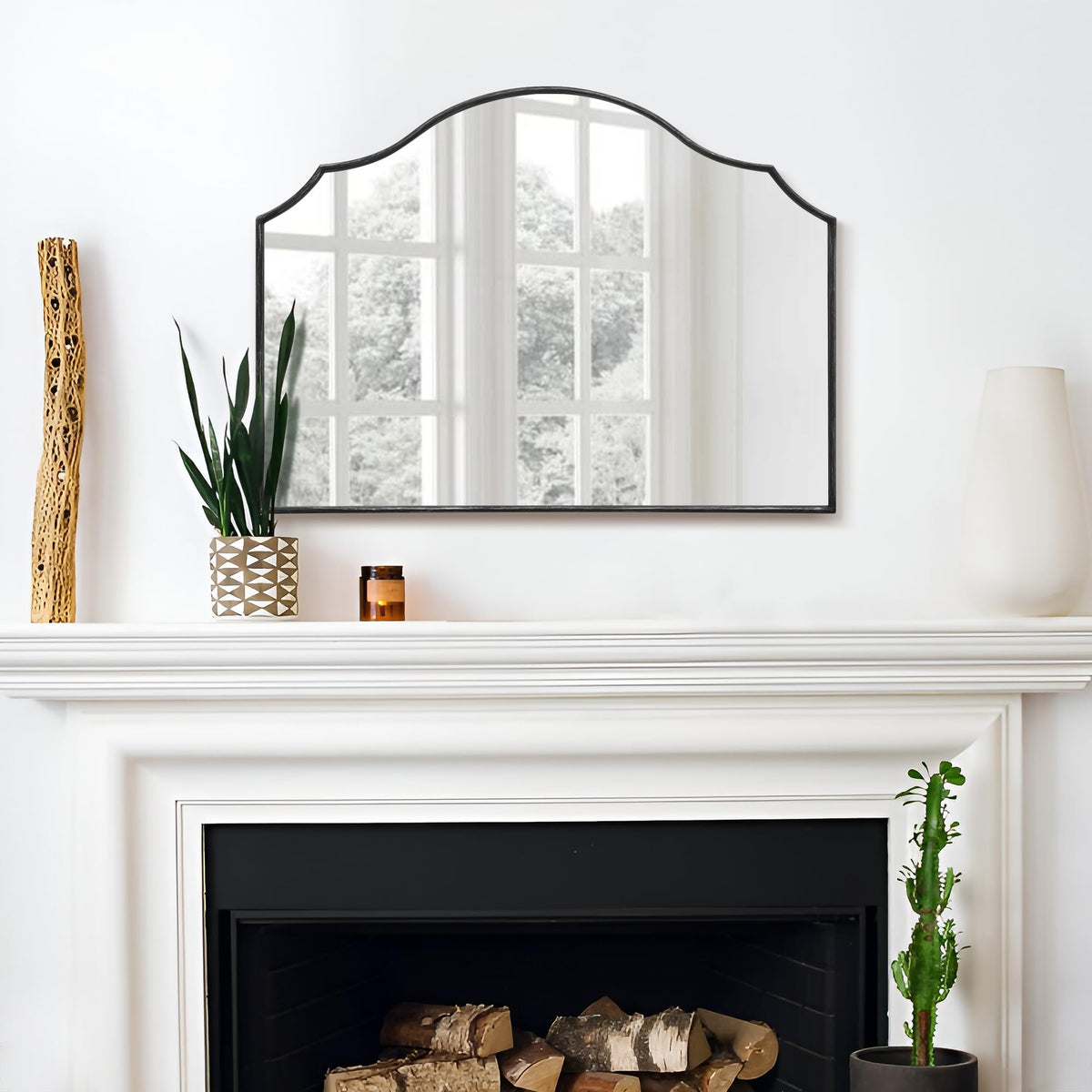 Gold Wall Mirror – Metal Frame Vanity Design