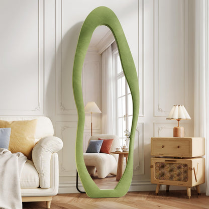 Full-Length Floor Mirror – Soft Flannel Frame
