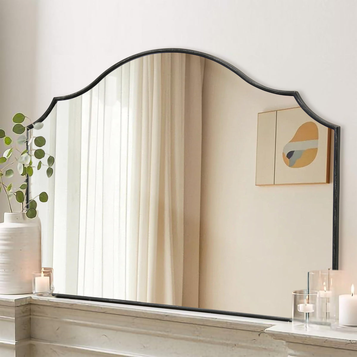 Gold Wall Mirror – Metal Frame Vanity Design