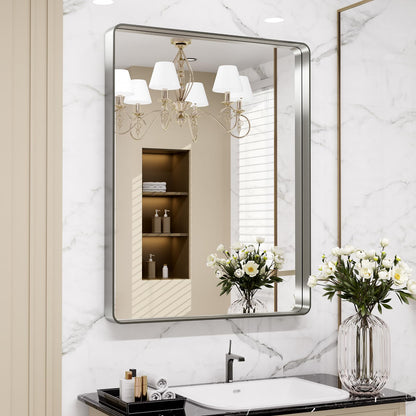 Rounded Rectangle Vanity Mirror – Metal Frame