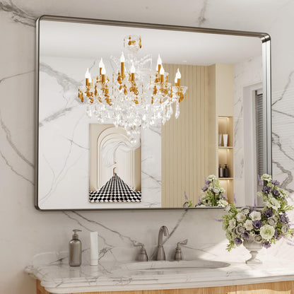 Rounded Rectangle Vanity Mirror – Metal Frame