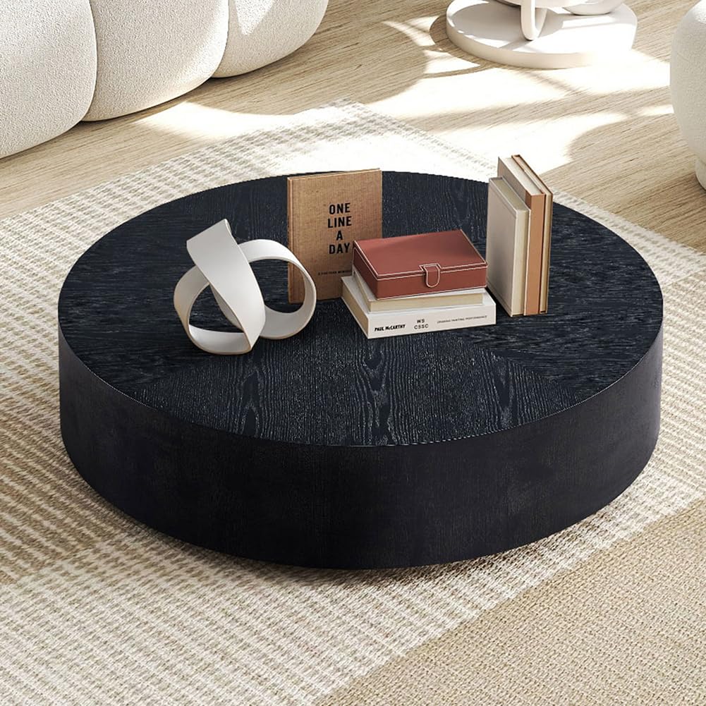 Round Fiberglass Coffee Table with Modern Design
