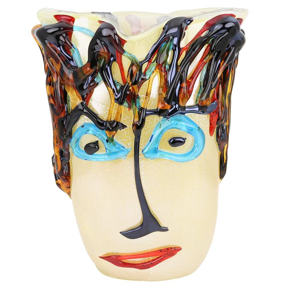 Murano Glass Head Vase – Abstract Italian Art