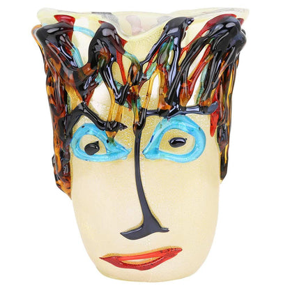 Murano Glass Head Vase – Abstract Italian Art