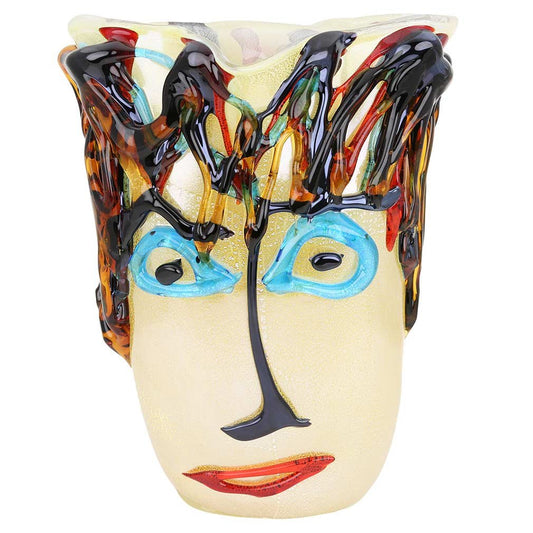 Murano Glass Head Vase – Abstract Italian Art
