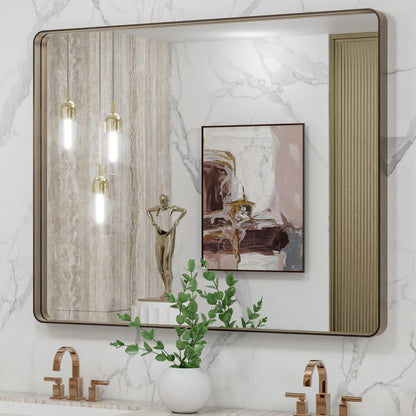 Rounded Rectangle Vanity Mirror – Metal Frame