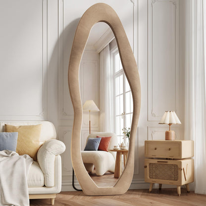 Full-Length Floor Mirror – Soft Flannel Frame