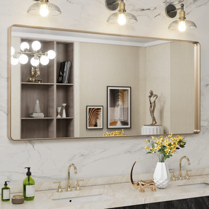 Rounded Rectangle Vanity Mirror – Metal Frame