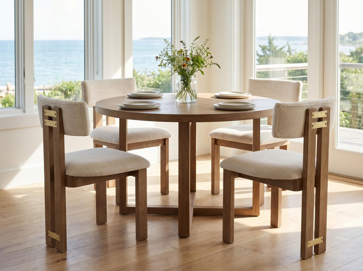 Modern Farmhouse Dining Chairs with Wood Frame
