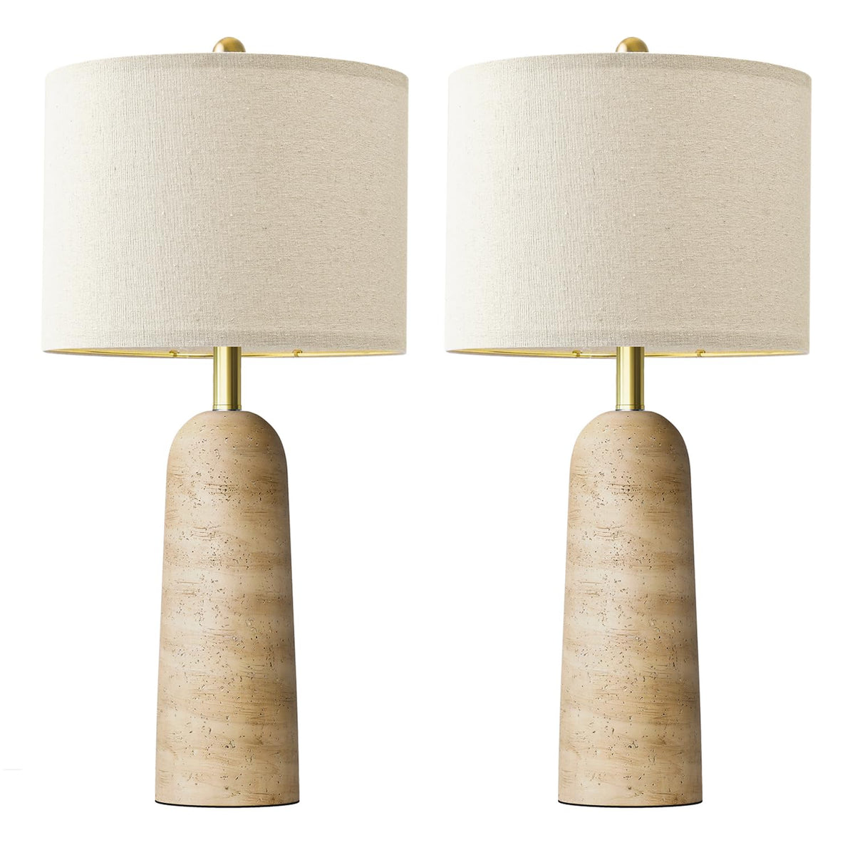 Modern Table Lamps with Sculptural Design Set of 2