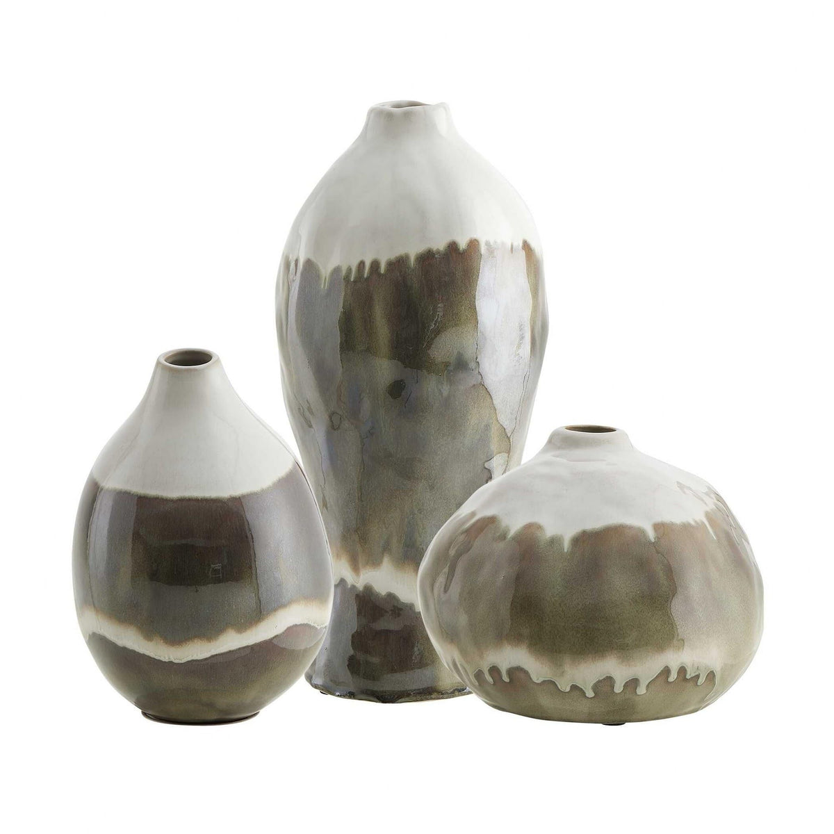 Outdoor Decorative Vases – Sculptural Set of 3