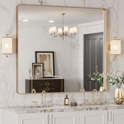 Rounded Rectangle Vanity Mirror – Metal Frame