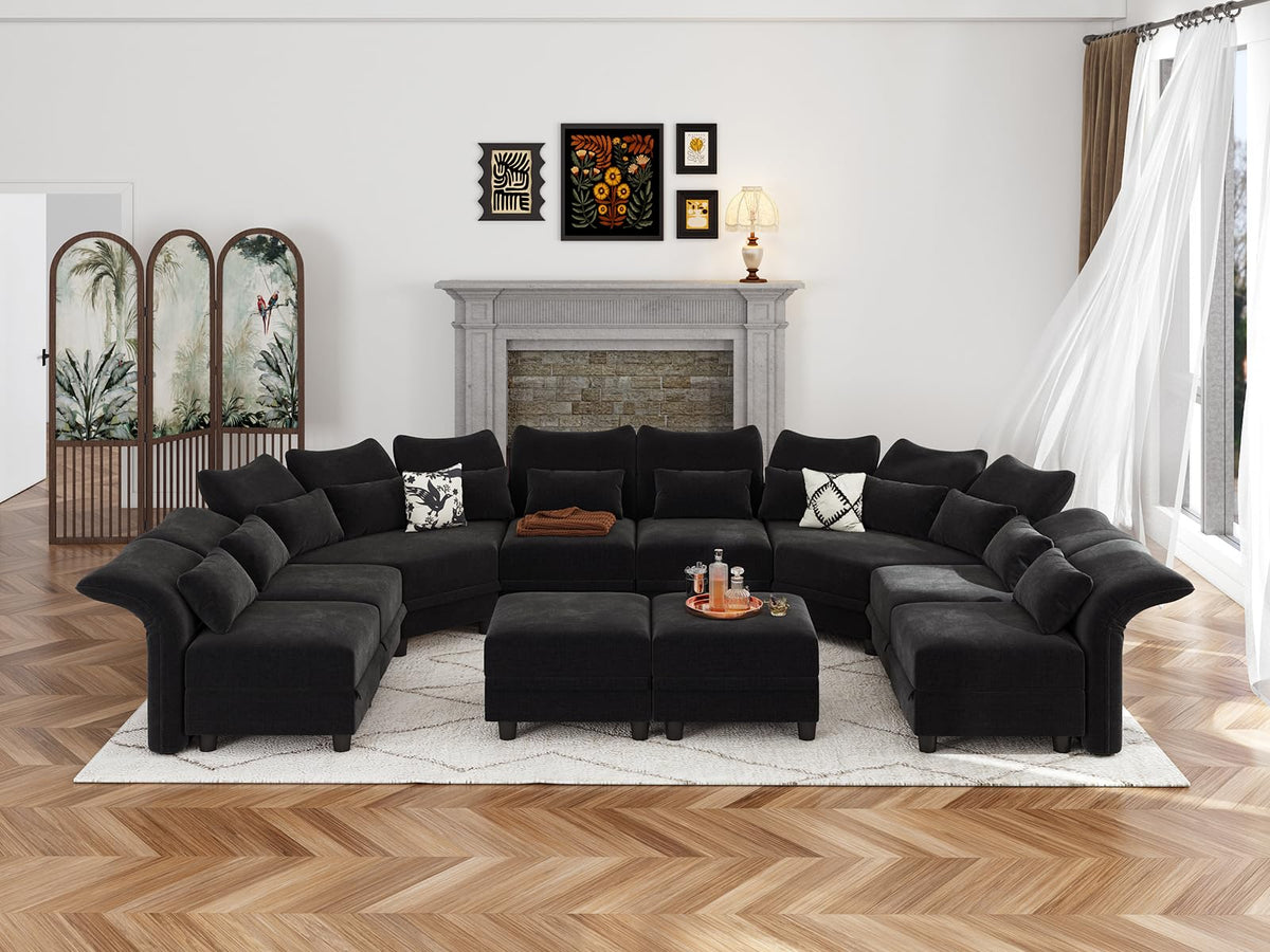 U-Shaped Sectional Sofa – Modern Lounge Design