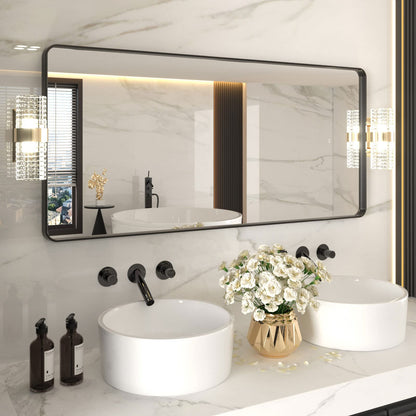 Rounded Rectangle Vanity Mirror – Metal Frame