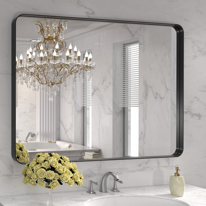 Rounded Rectangle Vanity Mirror – Metal Frame