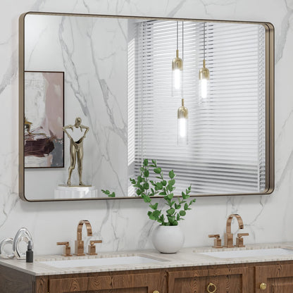 Rounded Rectangle Vanity Mirror – Metal Frame
