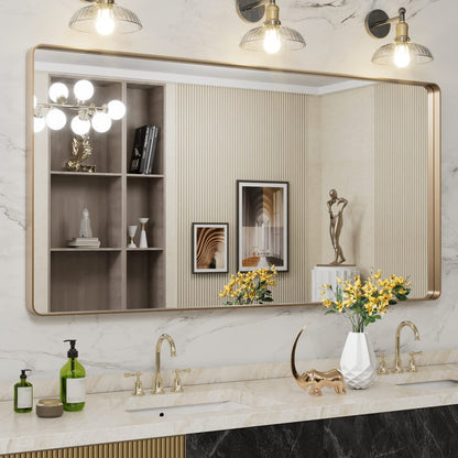 Rounded Rectangle Vanity Mirror – Metal Frame