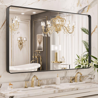 Rounded Rectangle Vanity Mirror – Metal Frame