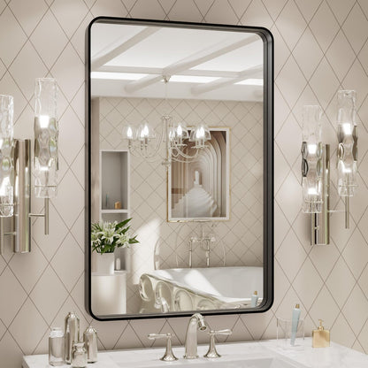 Rounded Rectangle Vanity Mirror – Metal Frame