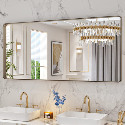 Rounded Rectangle Vanity Mirror – Metal Frame