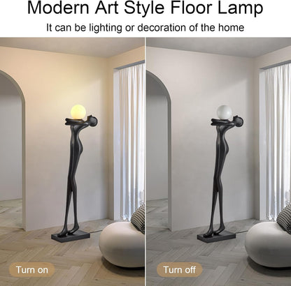 Human Shaped Floor Lamp with Sculptural Design