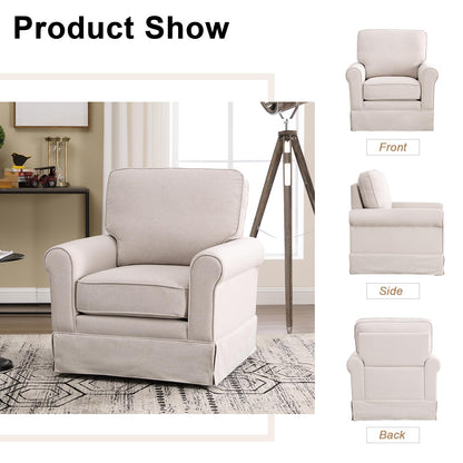 Mid-Century Swivel Barrel Chair – Modern Accent