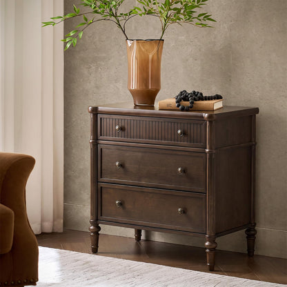 3 Drawer Nightstand with Charging Station