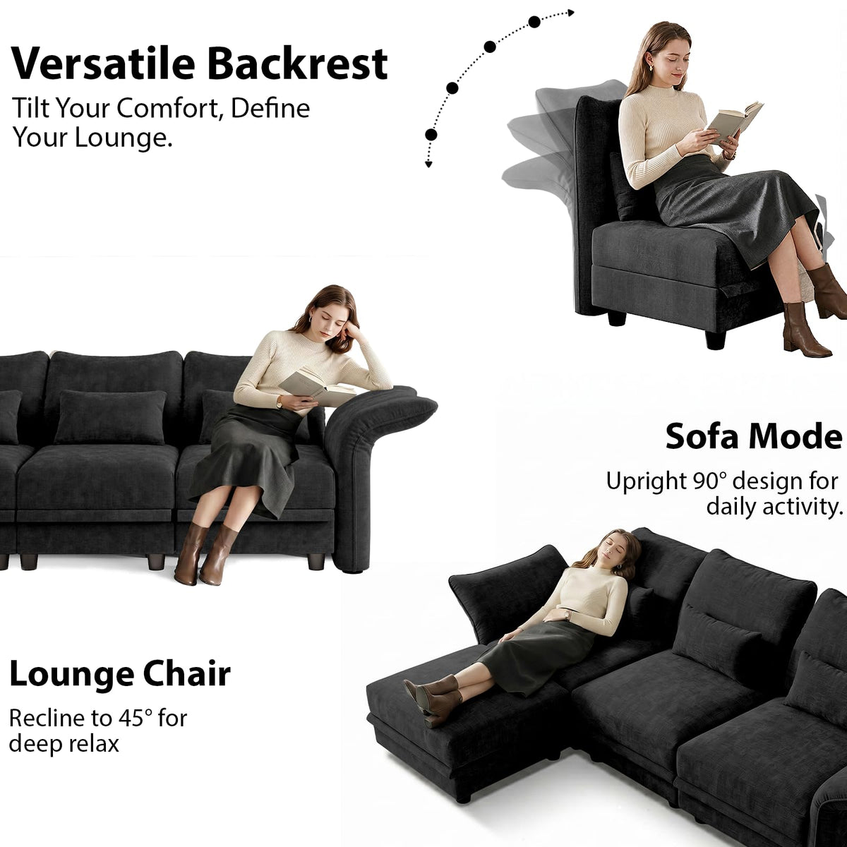 U-Shaped Sectional Sofa – Modern Lounge Design