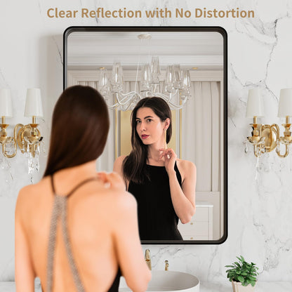 Rounded Rectangle Vanity Mirror – Metal Frame