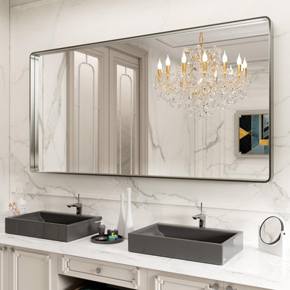 Rounded Rectangle Vanity Mirror – Metal Frame