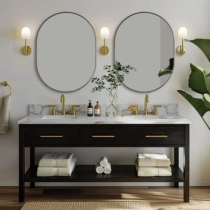 Oval Bathroom Mirror – Modern Wall-Mounted Design