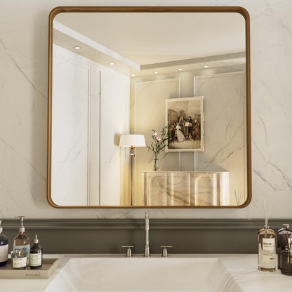 Rounded Rectangle Vanity Mirror – Metal Frame