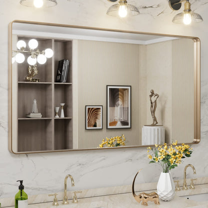 Rounded Rectangle Vanity Mirror – Metal Frame