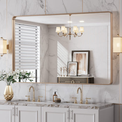 Rounded Rectangle Vanity Mirror – Metal Frame