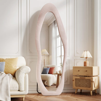 Full-Length Floor Mirror – Soft Flannel Frame