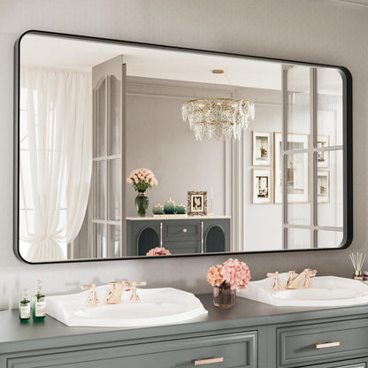 Rounded Rectangle Vanity Mirror – Metal Frame