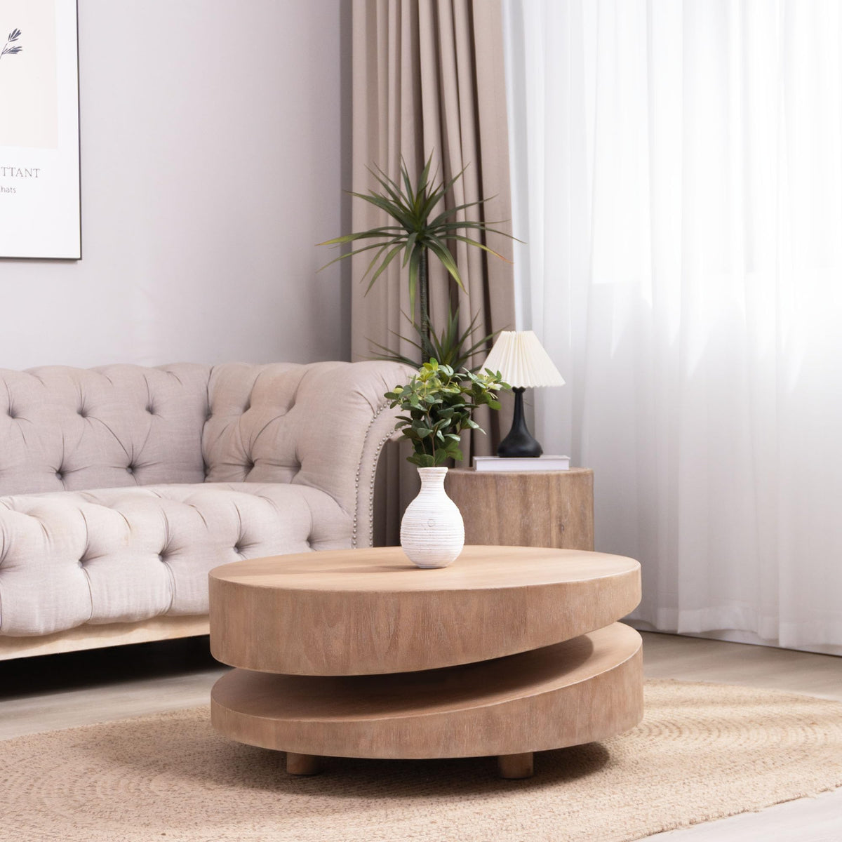 Modern Coffee Table with Sculptural Design