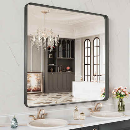 Rounded Rectangle Vanity Mirror – Metal Frame