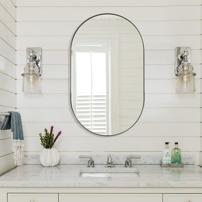 Oval Bathroom Mirror – Modern Wall-Mounted Design