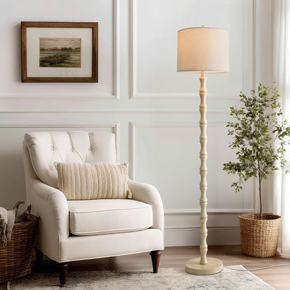 62 Inch Farmhouse Floor Lamp with Rustic Design