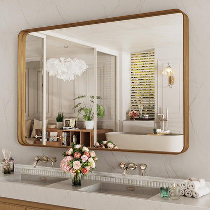 Rounded Rectangle Vanity Mirror – Metal Frame