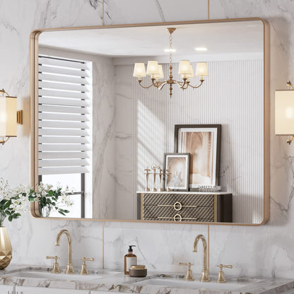 Rounded Rectangle Vanity Mirror – Metal Frame