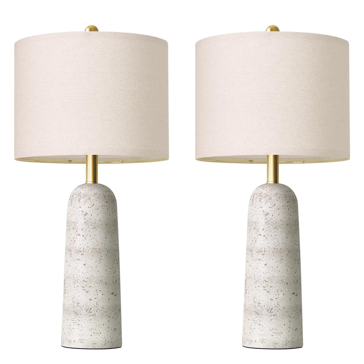 Modern Table Lamps with Sculptural Design Set of 2